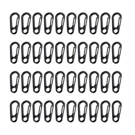 Jrzyhi Pack of 30 Mini Carabiner Buckle Spring Backpack Clasps Spring Carabiner Climbing Clips Snap Carry Carabiner Hook Tiny SF Spring Snap Key Ring Hook for Camping Outdoor