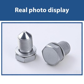 HAPPOW Pack of 4 Oil Drain Plug M14 with Sealing Ring - Compatible with N90813202, Carbon Steel Oil Pan Drain Plug for VW Golf Jetta Passat Bora Tiguan