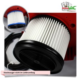 MisterVac Lamellar Filter Replacement Filter Compatible with Bosch GAS 20 L SFC Professional