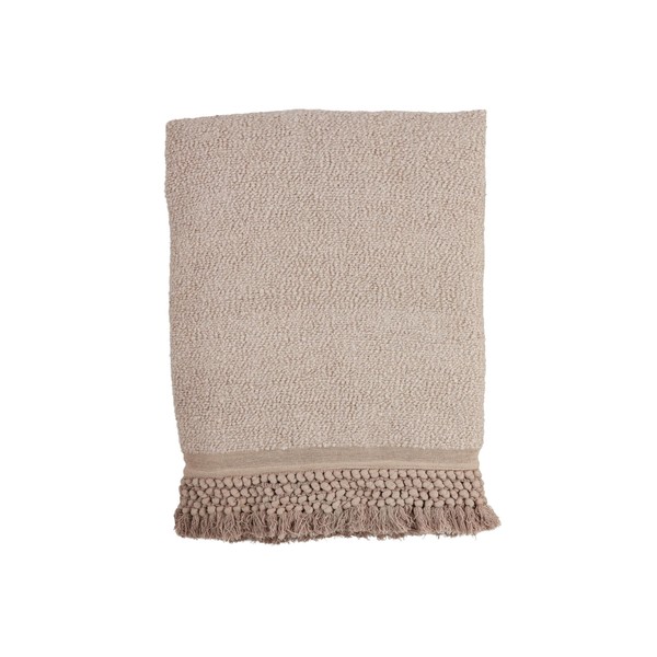 Mud Pie Tassel Throw Blanket, Taupe, 60" x 60"