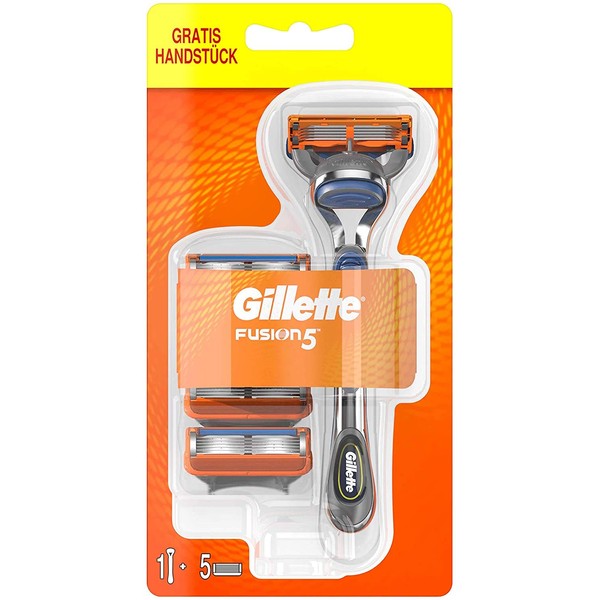 Gillette Fusion 5 Men's Razor with Trimmer for Precision and Glide Coating, Razor + Razor Blades