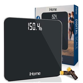 iHome Digital Scale Step-On Precision Body Weight Scale LED Display