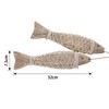 BIMUYI Hanging Fish Decoration with Fishing Net, Wooden Fish Wall