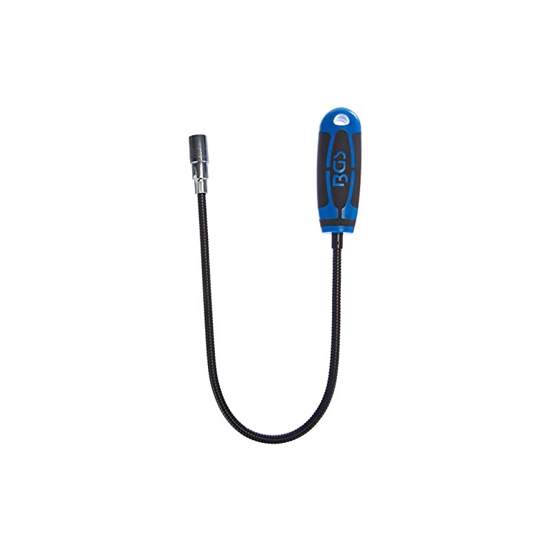 BGS 3187 Magnetic Pick-up Tool with LED, Silver/Black/Blue, 600 mm