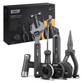 deli Tools Set, Basic Household Tool Kit with Elegant Gift Package, Sleek and Stylish Tool Set for Home, Garage, Apartment, Dorm, New House, Holiday gift, Gift for Man, Women, Children, Black