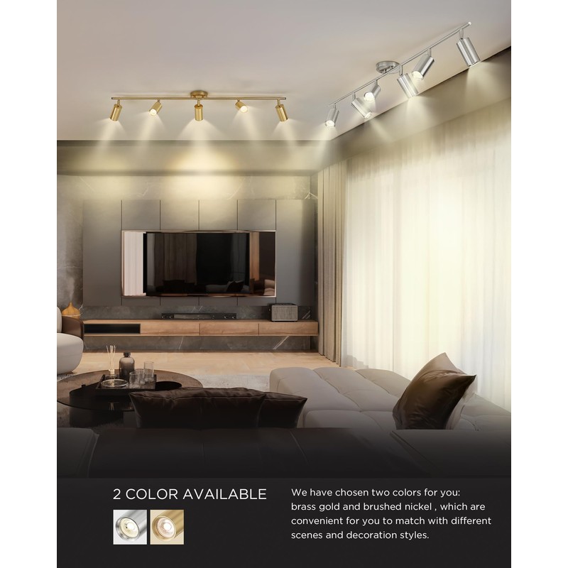FEMILA 53" Track Lighting Fixtures Ceiling, 3000K LED Track Light