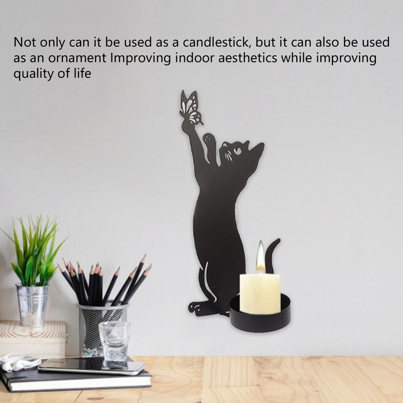Home Decor Candlestick Durable Cat Candle Holder Decorative Candlestick Holder