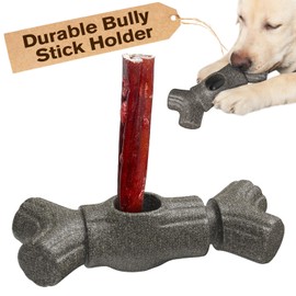 KADTC Dog Bully Stick Holder Safety Device Durable Tough Chew-Proof Toy for Medium/Large Aggressive Chewers Extra-Large Breeds Boredom Crate Training Toys Interactive Teething Indoor/Outdoor