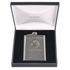 18th Birthday Engraved Hip Flask with Footballer Feature in Gift