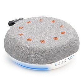White Noise Machine,Portable Sound Machine with 40 Soothing Sounds, USB Rechargeable,Sleep Sound Timer & Night Light for Baby Kids Adults