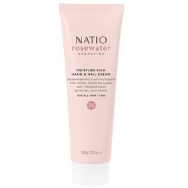Natio Rosewater Hydration Moisture Rich Hand & Nail Cream 100ml
