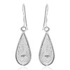 Classic Teardrop Shaped Abalone Shell Inlaid .925 Sterling Silver Dangle