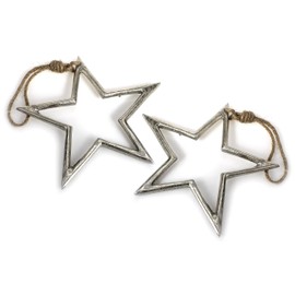 Decorative Pendant Heart Design Vintage Style Grey Metal Brown/white, 16/28 cm Long Hanging Window Decoration Hanging Decoration Spring Summer