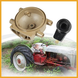 Partuto Terminal Ignition Distributor Cap with Rotor for Ford 4 Cylinder for Tractors 2N 8N 9N with Front Mount Distributor Replacement