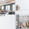 HIEMEY Crystal Glass Dummy Door Knob Interior, Brushed Satin Nickel
