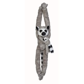Ravensden Plush Soft Ring Tailed Lemur Hanging With Baby 84cm