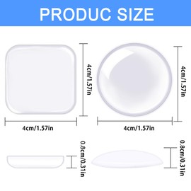 chuanhylis 12 Stück Gummifüße Selbstklebend, PU Gumminoppen für Glasplatten, Transparent Anschlagpuffer Selbstklebend, für Türen und Fenster Tisch und Stuhl Keine Spuren Hinterlassen