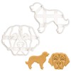 Set of 2 Leonberger Cookie Cutters (Design: Face and Silhouette),