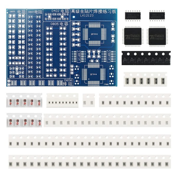 Yidab Soldering Practice Kit DIY Blue PCB 0606 Series Resistors