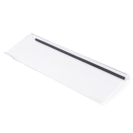 BOOMIBOO Clear Acrylic Tilted Computer Keyboard Holder for Ergonomic Typing, Keyboard Stand with Silicone Anti-Slip Strip, 17 x 5.7 Inch Keyboard Tray for Office Desk, Home, School