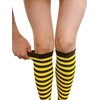 COUVER Women Thin Striped Cotton Tube Socks Long Stretch Soft