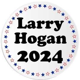 Larry Hogan 2024-3 Inch Circle Sticker 3" x 3" - Election Vote