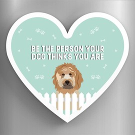 Global Designs Cockapoo Person Your Dog Thinks You Are Katie Pearson Artworks Heart Shaped Wooden Magnet