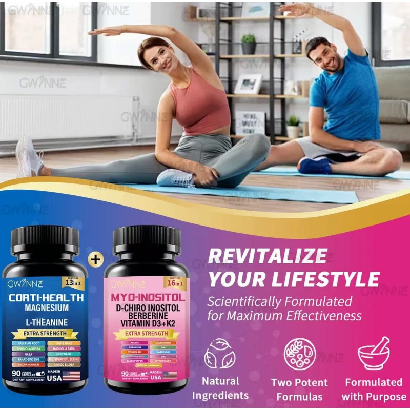 Gwynne Suplemento De Cortisol 90 Cpsulas Suplemento De Myo-inositol Y