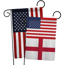 England US Friendship Garden Flags Pack Regional USA American Alliance World Country Particular Area Applique Small Decorative Gift Yard House Banner Double-Sided Made In 13 X 18.5