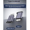 WITRN Micro USB B to USB A/C Male Adapter,USB 3.0