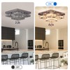 CXGLEAMING 11.8" Modern Crystal Chandelier LED Ceiling Light Fixture Suitable