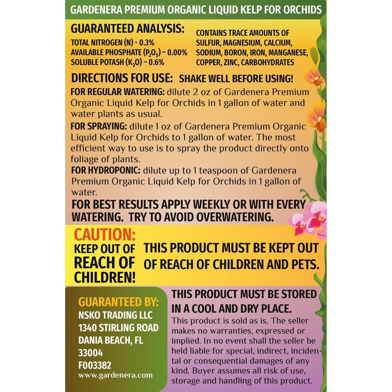 GARDENERA Organic Orchid Elixir - 24 oz - Liquid Kelp