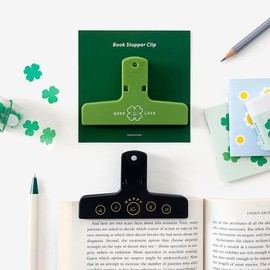 Book Friends Smile Books Stopper Clamp Document Document Clip Lucky / 북프렌즈 스마일 북스토퍼 집게 서류 문서 클립 럭키