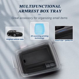 BIBIBO Centre Console Storage Box for Skoda Octavia 4 IV MK4 RS Combi 2020-2024, Organiser with Non-Slip Mat, Centre Armrest, Console Shells Armrests, Car Armrest Rest Accessories