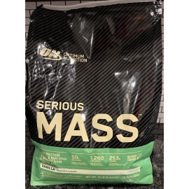 OPTIMUM NUTRITION SERIOUS MASS 12lb Protein Muscle Building Weight Gain.EXP 3/26