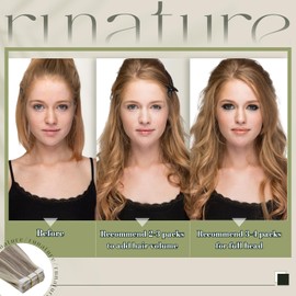 RUNATURE Tape Hair Extensions, Real Hair, 12-24 Inch, Solid Colour, Invisible Visco Tape On, Smooth Straight Hair Extensions, 40 g, 20 Pieces, 2.0 g Per Piece