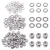 Swpeet 150Pcs SAE 304 Stainless Steel #8-32 Hex Lock Nuts