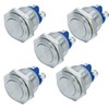 ESUPPORT Car 16mm Momentary Stainless Metal Push Button Switch Pack