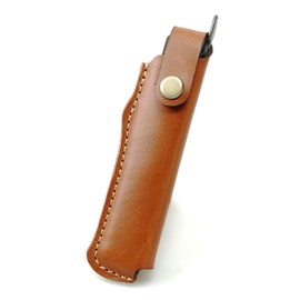 (Leather Chaya) Higo-kami Large Dedicated Case, Sheath, Cover, Genuine Leather, Cowhide, Barbecue, Camping Rice, Made in Japan, Case only (Camel)