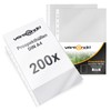 versando Economy A4 Document Wallets with Book Edge Transparent Grained