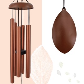 ASTARIN Wind Chimes for Outside Deep Tone,36 Inch Windchime Outdoors，Chimes for Outdoors,Sympathy Wind Chimes Memorial for Mom Dad，Red Copper