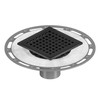 Neodrain 6 in Matte Black Square Shower Drain Brushed 304
