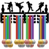 CREATCABIN Bowling medal hanger, medal holder, rack, sports frame, hook, wall mount, small medal hanger, iron, metal, organiser for hanging over 40 medals, bowling athletes, 29 x 13 cm