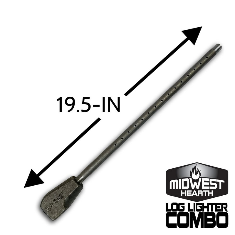 Midwest Hearth Universal Log Lighter Kit with Burner Pipe, Straight
