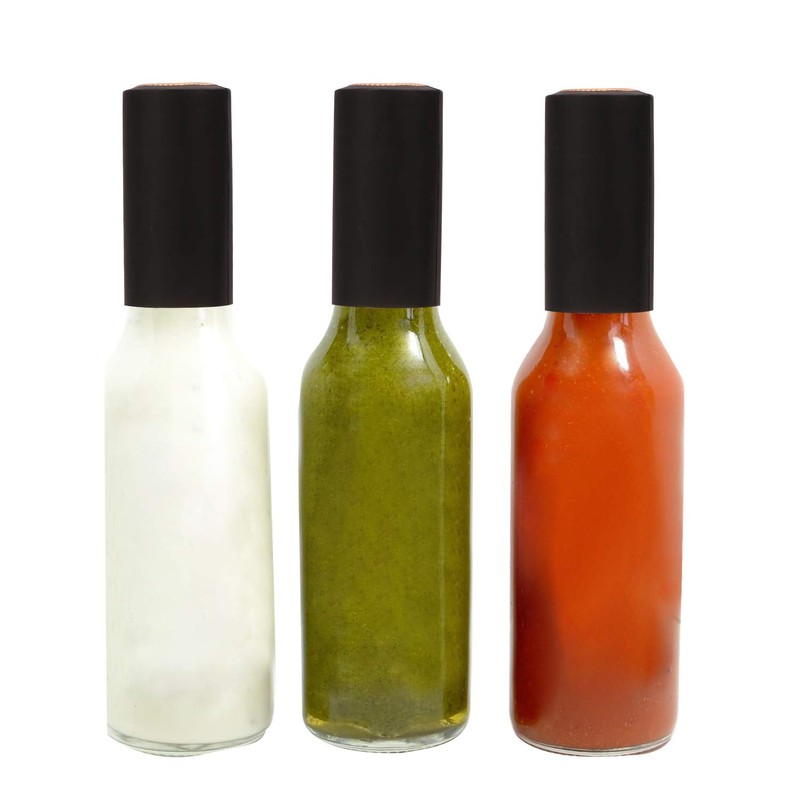 Encheng 35 Pack 5oz Hot Sauce Bottles with Lids,Glass Woozy