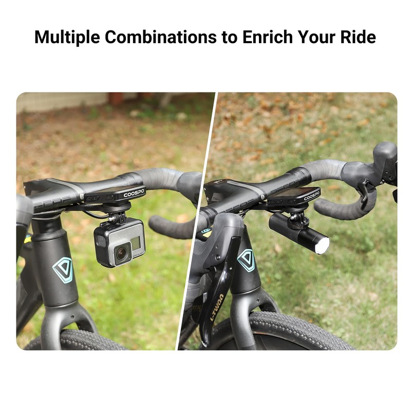 COOSPO Out-Front Bike Computer Mount MT6S, Extended Cycling Computer Aero