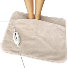 Luxurious Electric Foot Warmer, 35" x 20", 9 Foot AC Cord, 4 Heat Settings, Automatic shutoff