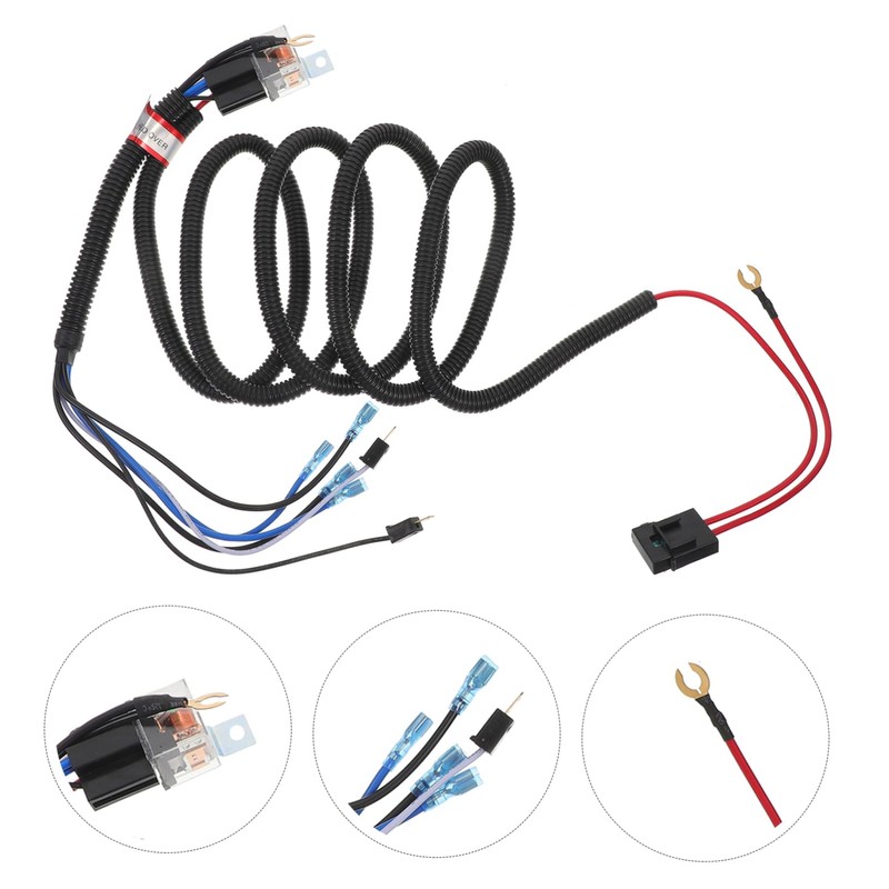 BUGUUYO Car Horn Kit Button Horn Wire Harness Adapter Replacement