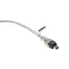 vhbw 2m FIREWIRE-CABLE DATA CABLE 4-4 pin in black