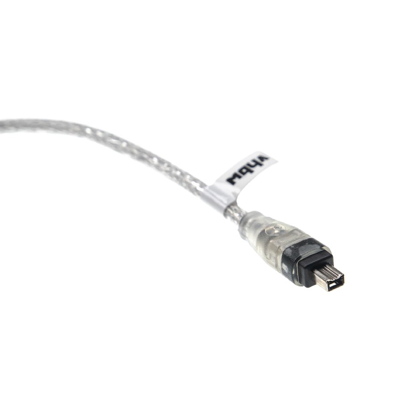 vhbw 2m FIREWIRE-CABLE DATA CABLE 4-4 pin in black